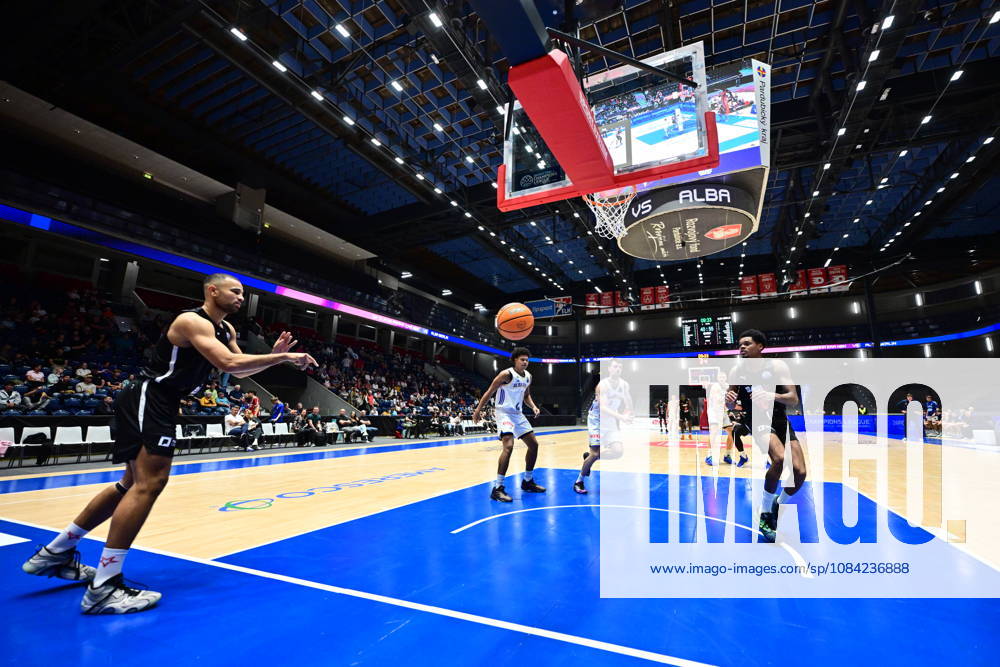 Men s basketball Champions League, group G, 1st round, match Slavia Praha NBK and Alba Berlin in Pardubice, Czech Republic, October 7, 2026. From left Patrick Samoura, Ronaldo Segu, both of Slavia. (CTKxPhoto JosefxVostarek) CTKPhotoP2026100707909 CTKPhotoP2026100707909