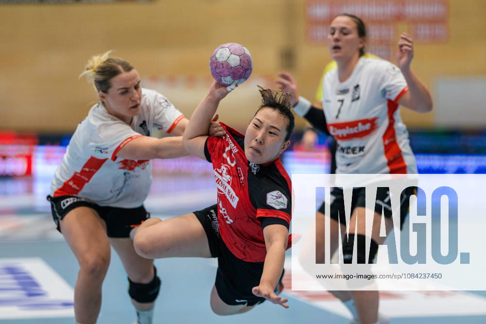 Natsuki Aizawa, Thueringer HC, 23, Maxi Muehlner, HSG Blomberg Lippe, 10, Diana Doegg Magnusdottir, HSG Blomberg Lippe, 07 GER, Thueringer HC vs. HSG Blomberg Lippe, Handball, Alsco Women’s Handball Bundesliga, 2026–2027 season, Matchday 5, Sunday, 7:30 p.m., October 7, 2026 GER, Thuringer HC vs. HSG Blomberg Lippe, Handball, Alsco Women’s Handball Bundesliga, 2026–2027 season, Matchday 5, Sunday, 7:30 p.m., October 7, 2026, Bad Langensalza
