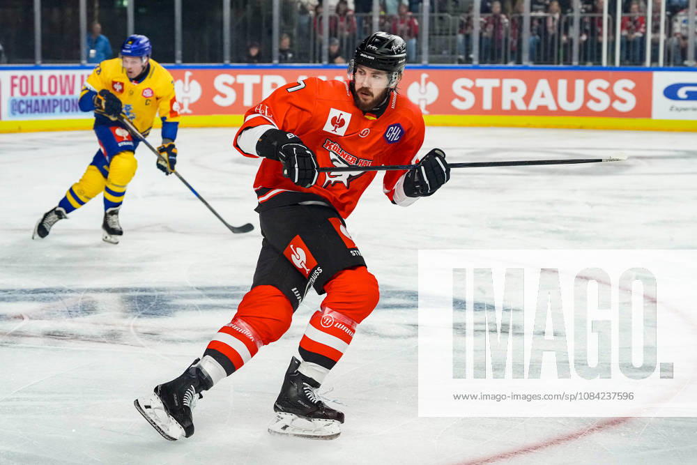 Ice Hockey CHL, Matchday 5: Kölner Haie vs. Herning Blue Fox on October 7, 2026, at the Lanxess Arena in Cologne. Ryan Macinnis, Cologne