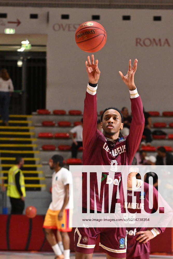 IPA89407428 - Keondre Kennedy of Lietkabelis Panevezys during the warm-up for the BKT EuroCup Round 2 match between BC Roma and Lietkabelis at the Palazzetto dello on July 7, 2026, in Rome, Italy.