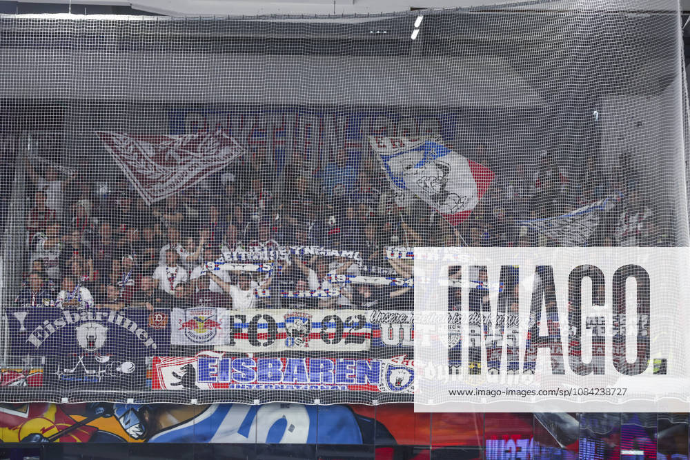 Ice hockey, Eishockey - CHL, EC RBS vs Berlin SALZBURG,AUSTRIA,07.OCT.26 - ICE HOCKEY - CHL, Champions Hockey League, group stage, EC Red Bull Salzburg vs Eisbaeren Berlin. Image shows supporters of Berlin. GEPAxpictures Geieregger