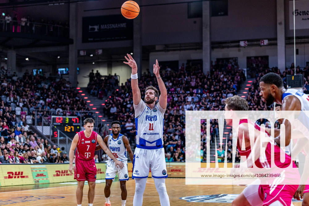 Miguel Queiroz, FC Porto, 11 free throws; Telekom Baskets Bonn vs. FC Porto, Basketball, Basketball Champions League, Matchday 1, 2026–2027, October 7, 2026, Telekom Baskets Bonn vs. FC Porto, Basketball, Basketball Champions League, Matchday 1, 2026–2027, October 7, 2026, Bonn