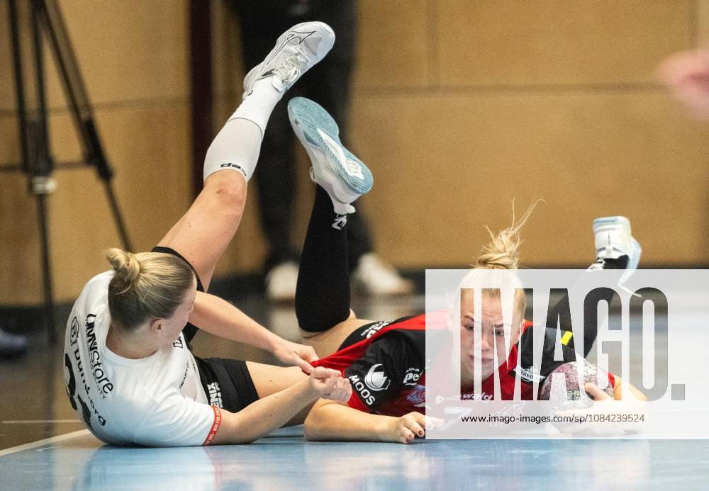 WOMEN S HANDBALL 2026–2027 5TH BUNDESLIGA 1ST MATCHDAY THC HSG BLOMBERG LIPPE ** ** **07 10 2026 Bad Langensalza Women’s Handball 1st Bundesliga Women’s Season 2026–2027 Salzhalle Matchday 5 Thüringer HC vs. HSG Blomberg Lippe; pictured: Lotta Heider 7; Thüringer HC in a duel with Alexia Hauf 31; HSG Blomberg Lippe Germany Thuringia Bad Langensalza Copyright SaschaxFromm