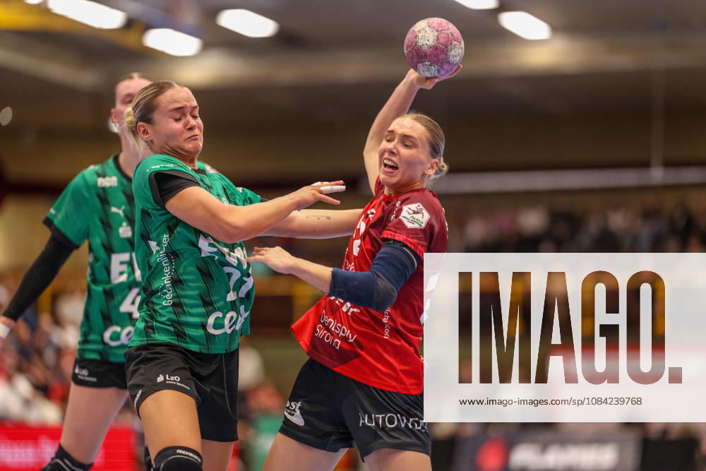 GER, Bensheim, HSG Bensheim Flames vs. Vfl Oldenburg, Alsco Women s Handball Bundesliga, Handball, DHB, 2026–2027 Season, Weststadthalle Bensheim, Matchday 5 in pictures (from left): Neele Mara Orth, Bensheim Flames Women 32. DFB and DFL regulations prohibit any use of photographs as image sequences and or quasi-video