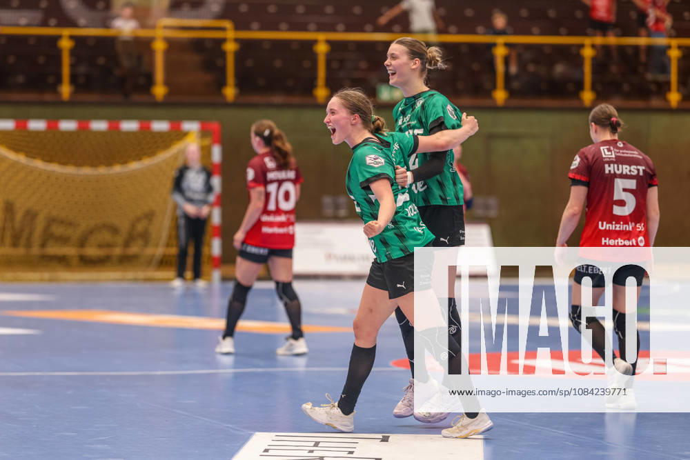 GER, Bensheim, HSG Bensheim Flames vs. Vfl Oldenburg, Alsco Women s Handball Bundesliga, Handball, DHB, 2026–2027 Season, Weststadthalle Bensheim, Matchday 5 in Pictures: Laurentia Wolff, VfL Oldenburg Women’s Handball 24, Joy and Emotions After the Victory. DFB and DFL regulations prohibit any use of photographs as image sequences and or quasi-video