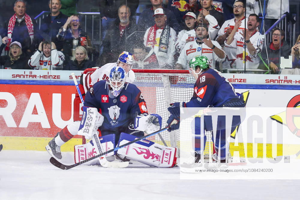 Ice hockey, Eishockey - CHL, EC RBS vs Berlin SALZBURG,AUSTRIA,07.OCT.26 - ICE HOCKEY - CHL, Champions Hockey League, group stage, EC Red Bull Salzburg vs Eisbaeren Berlin. Image shows Jack Lafontaine (Berlin). KEywords: goal. GEPAxpictures Geieregger