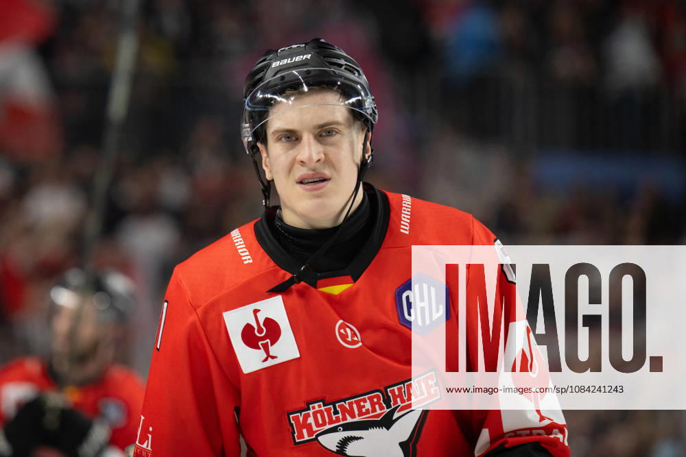 CHL Cologne Sharks vs. Herning Blue Fox, Cologne, October 7, 2026; Mateu Späth, Cologne Sharks, forward, 81; CHL Cologne Sharks vs. Herning Blue Fox on October 7, 2026, at the LanxessArena in Cologne, Germany
