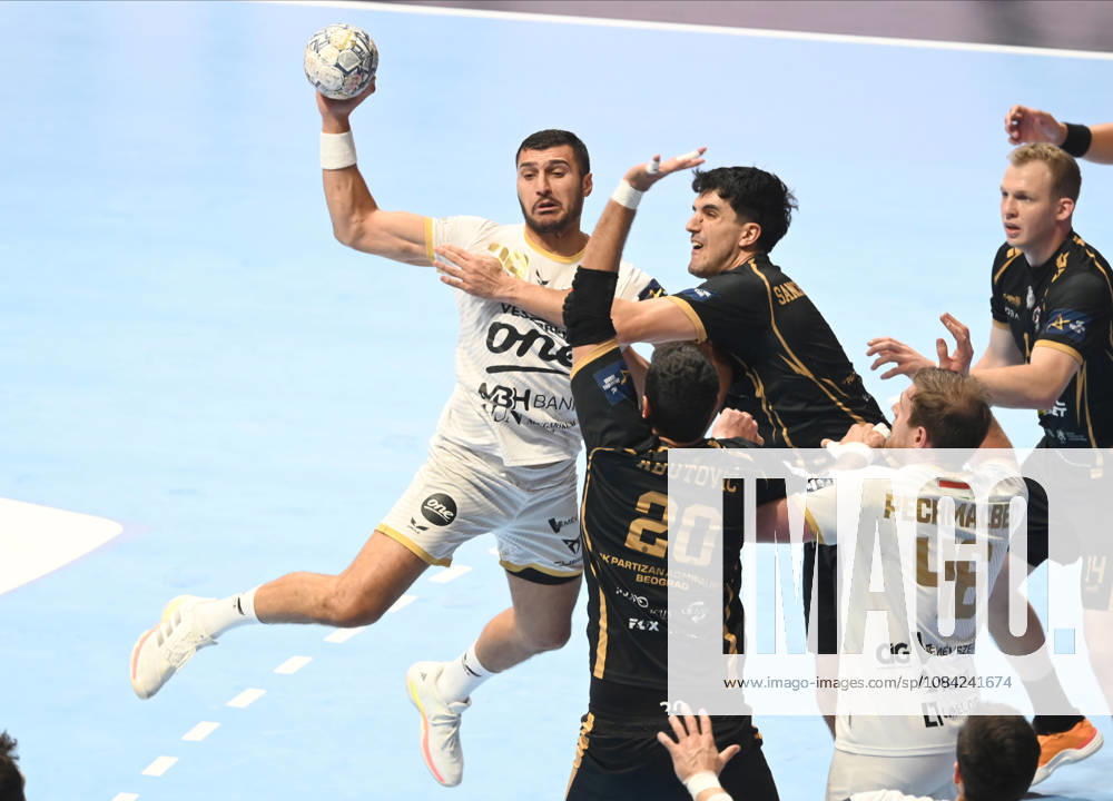 PARTIZAN vs VESZPREM ELDERAA Yehia Mohammed Yehia, handball player of Veszprem, during the EHF Champions League against Partizan Belgrade, at Aleksandar Nikolic Hall. Belgrade, 07.10.2026. photo: Nebojsa Parausic MN Press HANDBALL, EHF CHAMPIONS LEAGUE, VESZPREM, PARTIZAN Belgrade Aleksandar Nikolic Hall Serbia