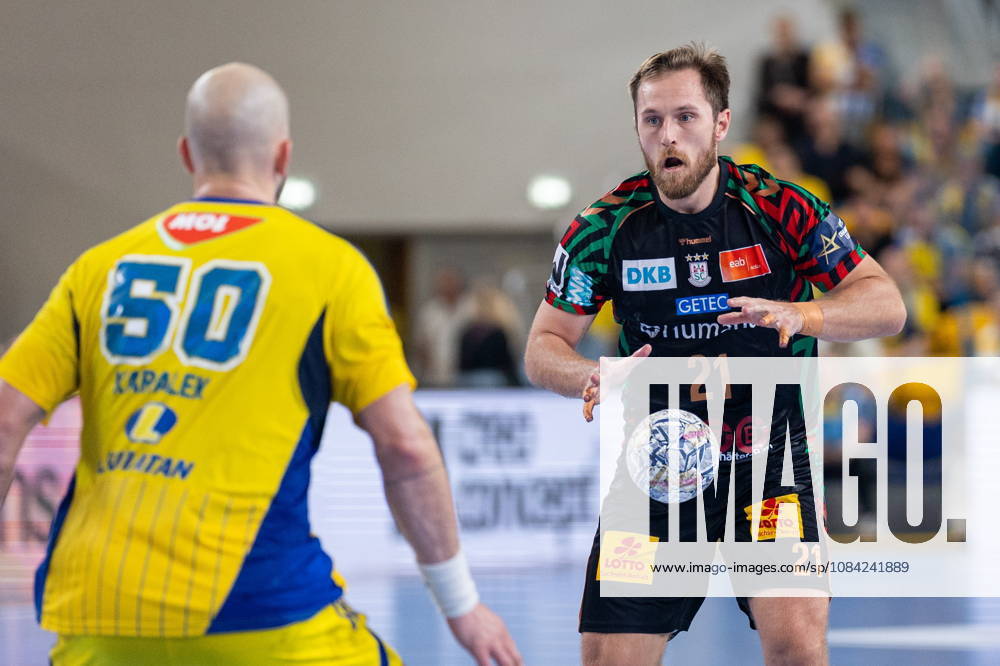 Albin Lagergren during the EHF Champions League Group F match between Industria Kielce nad SC Magdeburg at Hala Legionow on October 2, 2026 in Kielce, Poland --- Pilka reczna. EHF Liga Mistrzow. Industria Kielce - SC Magdeburg. (Photo by Igor Jakubowski Arena Akcji) NEWSPIX.PL --- newspix.pl