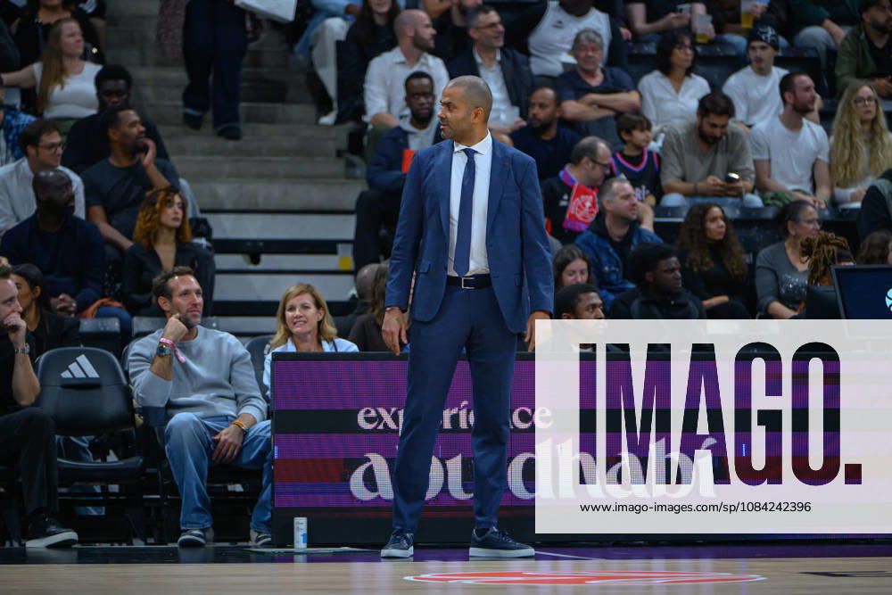 EuroLeague 2026, Paris Basketball vs LDLC ASVEL Villeurbanne, Basketball ASVEL Head Coach TONY PARKER during the EuroLeague 2026 match between Paris Basketball and LDLC ASVEL Villeurbanne at Adidas Arena on October 07, 2026 in Paris, France. Paris Adidas Arena France