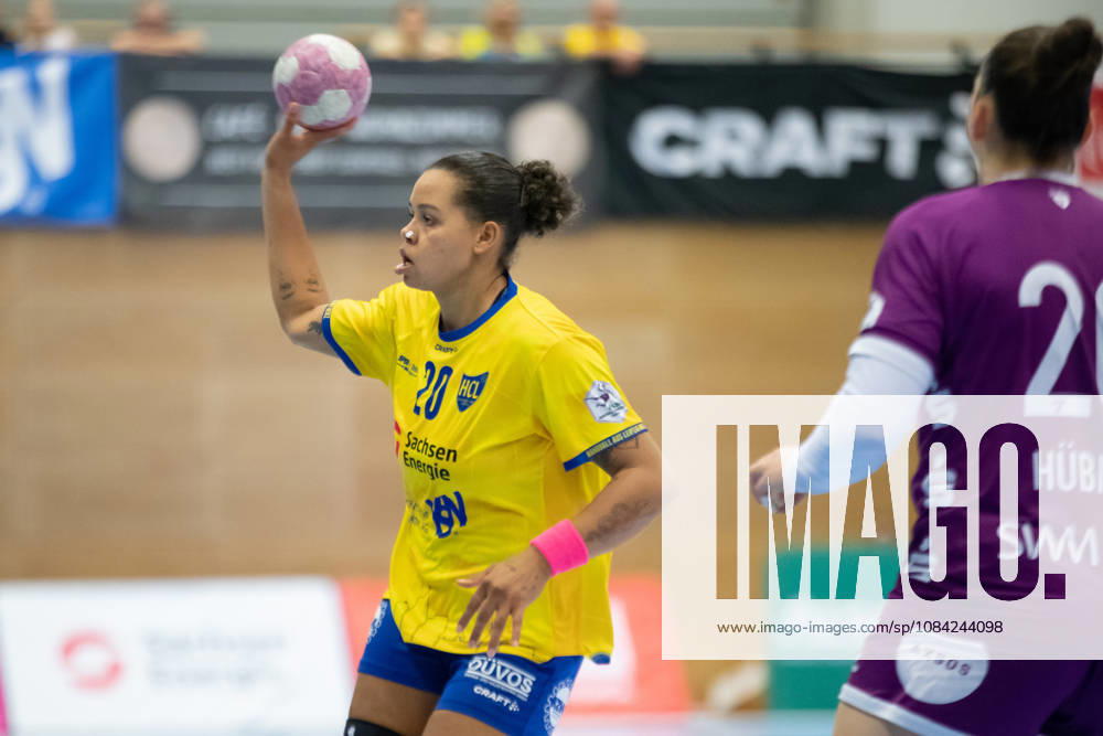 Handball, Alsco HBF1: HC Leipzig vs. TuS Metzingen, October 7, 2026; Sharleen Greschner 20; HC Leipzig, Alsco Women s Handball Bundesliga (HBF1), 2026–2027 season, Matchday 5: HC Leipzig vs. TuS Metzingen on October 7, 2026, at the Markranstädt Sports Center