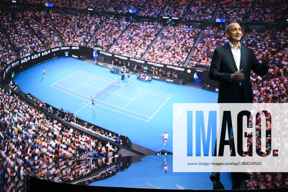 TENNIS AUSTRALIAN OPEN LAUNCH, Tennis Australia CEO Andrew Abdo speaks during the launch of the 2027 Australian Open tennis tournament, in Melbourne, Thursday, October 8, 2026. ( NO ARCHIVING MELBOURNE VICTORIA Australia
