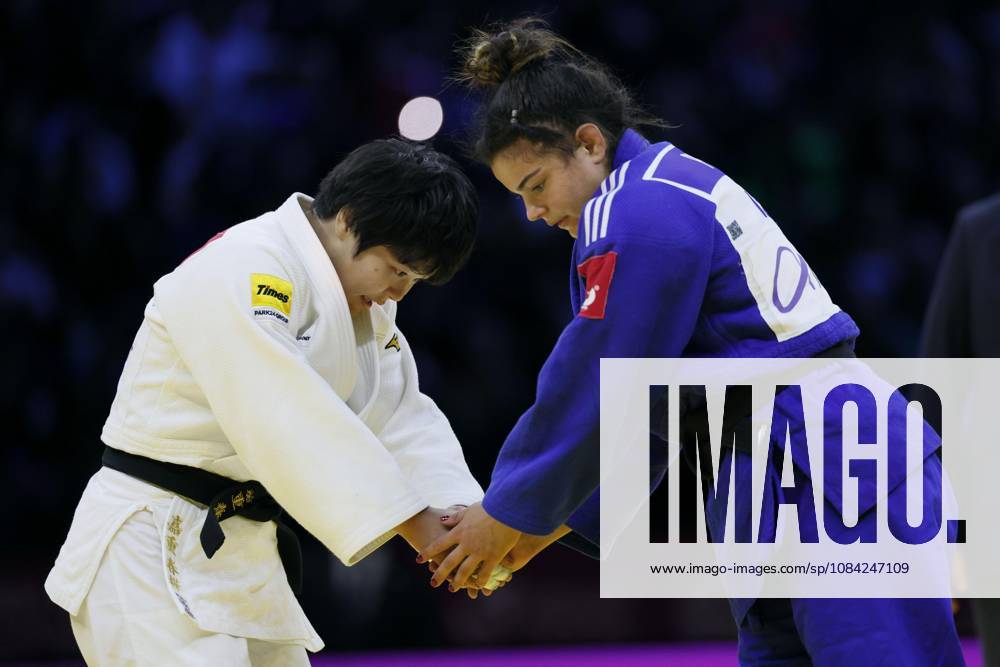 Judo: World championships Haruka Kaju (white) of Japan shakes hands with Kerem Primo of Israel after beating her in the women s 63-kilogram final at the judo world championships in Baku, Azerbaijan, on Oct. 7, 2026. A14AA0005630395P