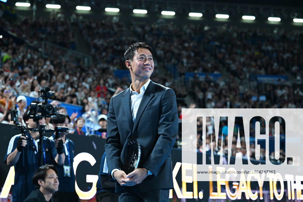 - Tennis : Kinoshita Group Japan Open Tennis Championships 2026 Kei Nishikori Tribute Ceremony at Ariake Coliseum, Tokyo, Japan. Noxthirdxpartyxsales aflo_353938030 KenjiroxMatsuox