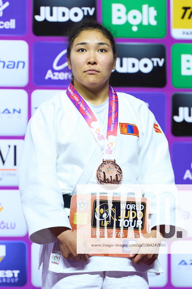 Lkhagvatogoo Enkhriilen (MGL), OCTOBER 7, 2026 - Judo : World Judo Championships BAKU2026 Women s -63kgMedal Ceremony at National Gymnastics Arena in Baku, Azerbaijan. Noxthirdxpartyxsales aflo_354070367 KenxAsakurax