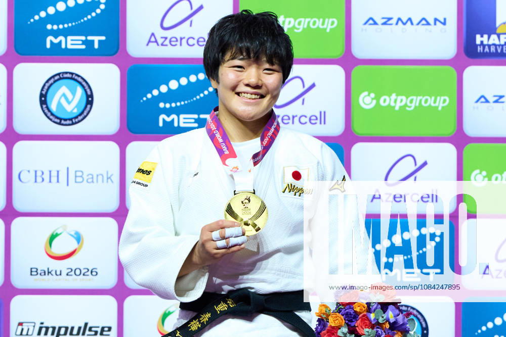 Haruka Kaju (JPN), OCTOBER 7, 2026 - Judo : World Judo Championships BAKU2026 Women s -63kgMedal Ceremony at National Gymnastics Arena in Baku, Azerbaijan. Noxthirdxpartyxsales aflo_354070391 KenxAsakurax