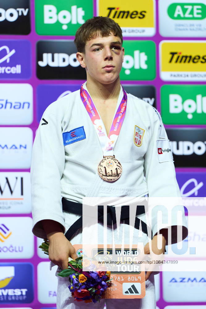 Simin Mihajlo (SRB), OCTOBER 7, 2026 - Judo : World Judo Championships BAKU2026 Mens -81kgMedal Ceremony at National Gymnastics Arena in Baku, Azerbaijan. Noxthirdxpartyxsales aflo_354070410 KenxAsakurax
