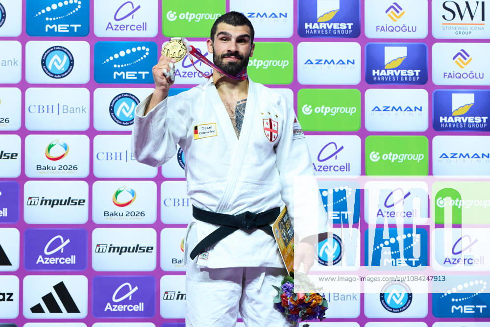 Grigalashvili Tato (GEO), OCTOBER 7, 2026 - Judo : World Judo Championships BAKU2026 Mens -81kgMedal Ceremony at National Gymnastics Arena in Baku, Azerbaijan. Noxthirdxpartyxsales aflo_354070418 KenxAsakurax