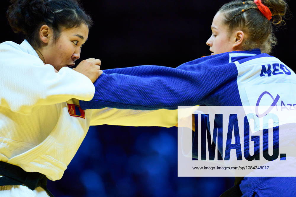 (L-R) Lkhagvatogoo Enkhriilen (MGL), Van Lieshout Joanne (NED), OCTOBER 7, 2026 - Judo : World Judo Championships BAKU2026 Women s -63kg3rd place match at National Gymnastics Arena in Baku, Azerbaijan. Noxthirdxpartyxsales aflo_354113104 KenxAsakurax