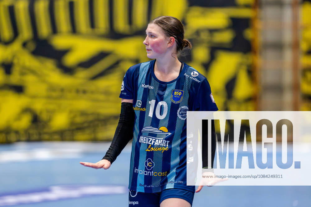 Dortmund, October 7, 2026, Handball, Women s, Alsco Women s Handball Bundesliga, Matchday 5, BVB Borussia Dortmund vs. Buxtehuder SV, Anika Hampel (Buxtehuder SV), 10 during the game, Dortmund Sporthalle Wellinghofen, North Rhine-Westphalia, Germany