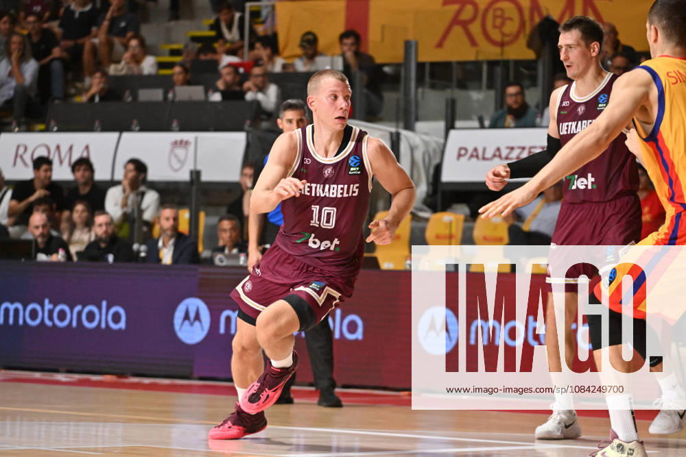 BASKETBALL - EuroCup - Roma Basketball vs. Lietkabelis Panevezys Photo by IPA ABACAPRESS.COM89424982 - Ognjen Jaramaz of Lietkabelis Panevezys handles the ball during the BKT EuroCup Round 2 match between BC Roma and Lietkabelis at the Palazzetto dello on the 7th, 2026, in Rome, Italy. Rome Italy