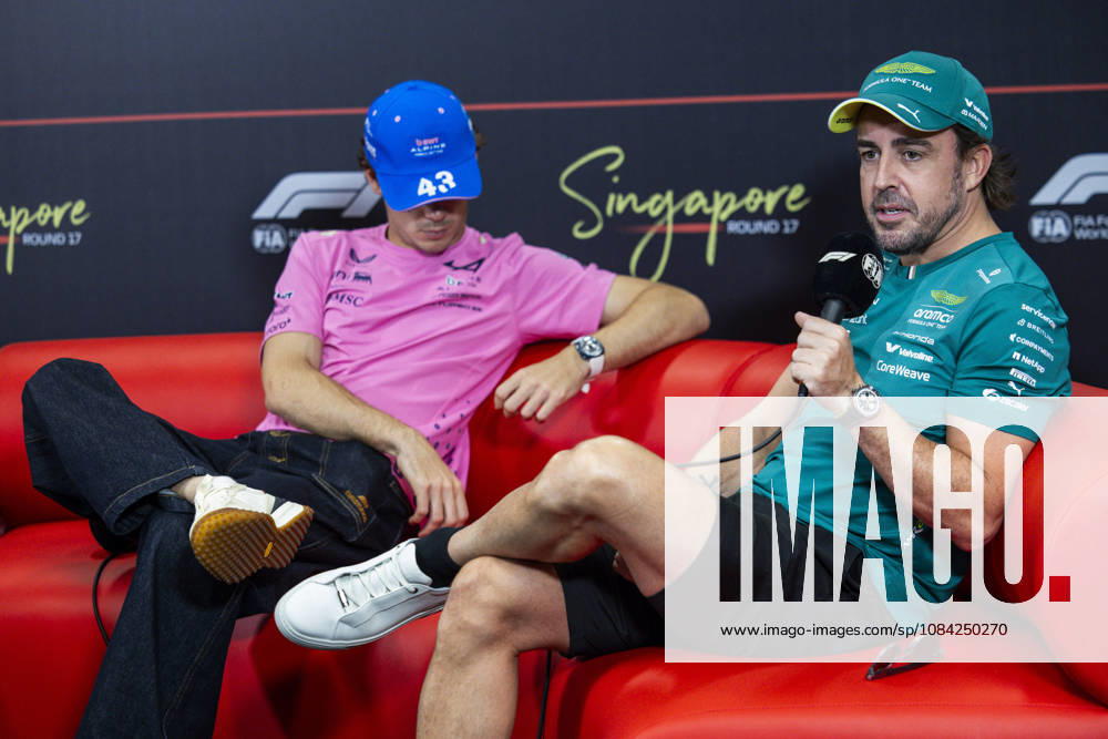 F1 - SINGAPORE GRAND PRIX 2026 ALONSO Fernando (spa), Aston Martin F1 Team Honda AMR26, portrait, pre-event press conference, PK, Pressekonferenz during the 2026 Formula 1 Singapore Grand Prix, 17th round of the 2026 Formula One World Championship, WM, Weltmeisterschaft from October 9 to 11, 2026 on the Marina Bay Street Circuit, in Singapore, Singapore - SingaporeSingapore