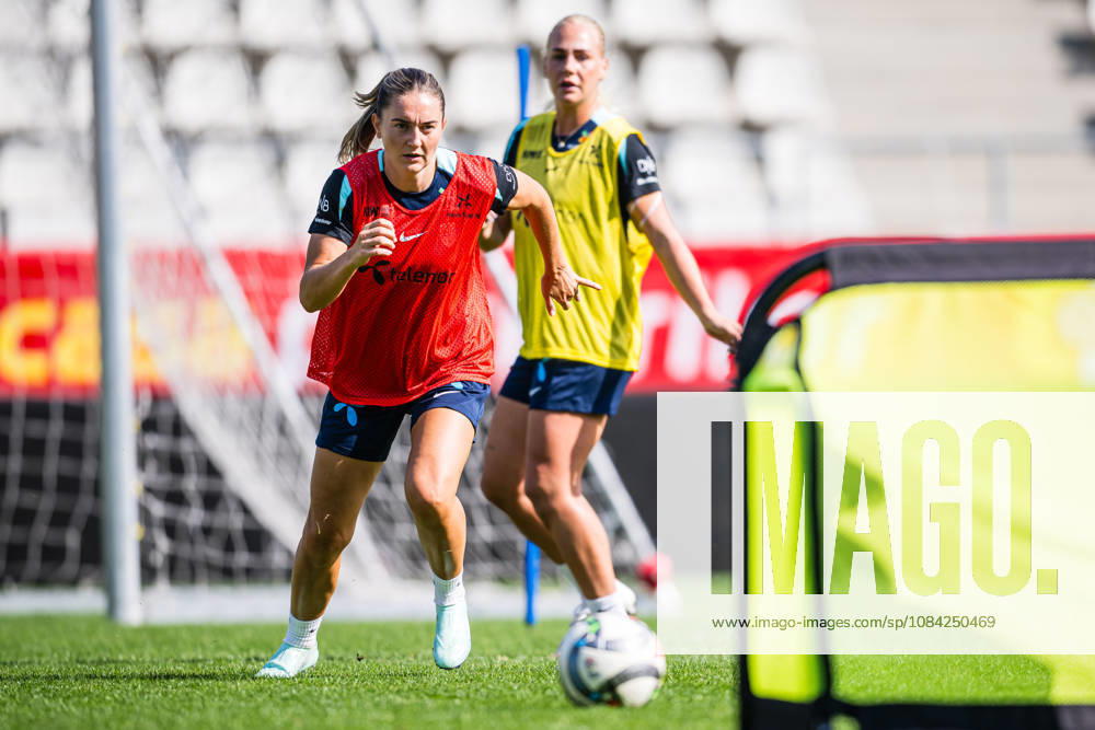 Vilde Boe Risa of the Norwegian women’s national soccer team during a training session on October 8, 2026 in Bucharest. Photo by Marius Simensen, BILDBYRAN. Cop 238 bbeng women FIFA Women’s World Cup qualifier soccer football Norway practice training