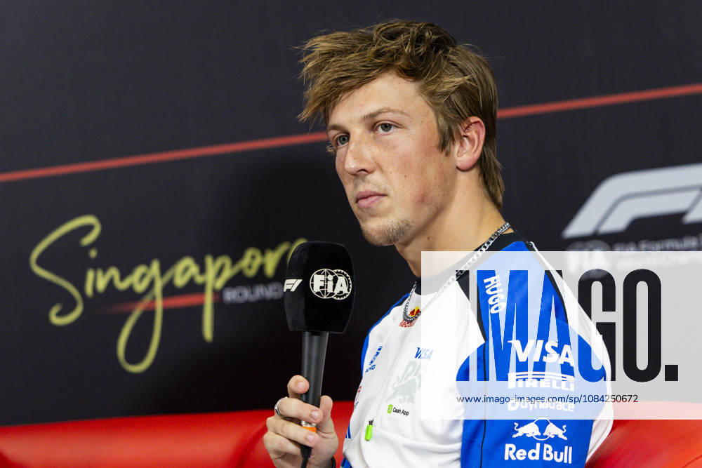 F1 - SINGAPORE GRAND PRIX 2026 LAWSON Liam (nzl), Visa Cash App RB F1 Team VCARB03, portrait, pre-event press conference, PK, Pressekonferenz during the 2026 Formula 1 Singapore Grand Prix, 17th round of the 2026 Formula One World Championship, WM, Weltmeisterschaft from October 9 to 11, 2026 on the Marina Bay Street Circuit, in Singapore, Singapore - SingaporeSingapore