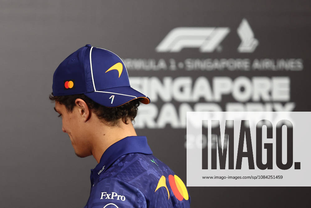 F1 Singapore Grand Prix 2026 Previews Lando Norris of McLaren during the press conference, PK, Pressekonferenz ahead of the Formula 1 Singapore Grand Prix at Marina Bay Street Circuit in Singapore on October 8, 2026. Singapore Singapore