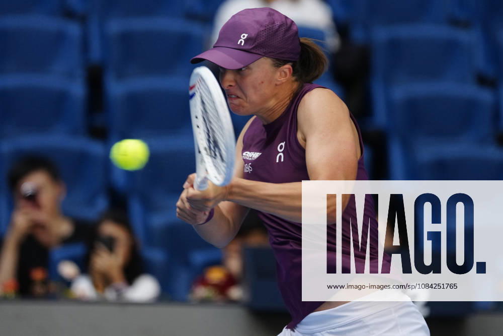 2026 China Open Women s Singles Round of 16 match in Beijing, China - 7 Oct 2026 Iga Swiatek of Poland plays against Iva Jovic of the United States (Not in view) during Women s Singles Round of 16 match on day eight of China Open at the National Tennis Center. Beijing China