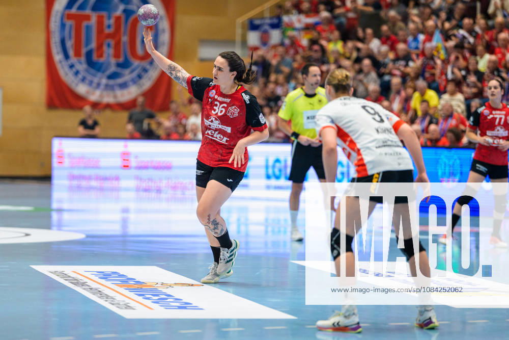Marcela Arounian, Thueringer HC, 36; Nieke Kuehne, HSG Blomberg Lippe, 09 GER; Thueringer HC vs. HSG Blomberg Lippe, Handball, Alsco Women s Handball Bundesliga, 2026–2027 Season, Matchday 5, Wednesday, 7:30 p.m., October 7, 2026 GER, Thuringer HC vs. HSG Blomberg Lippe, Handball, Alsco Women’s Handball Bundesliga, 2026–2027 season, Matchday 5, Wednesday, 7:30 p.m., October 7, 2026, Bad Langensalza