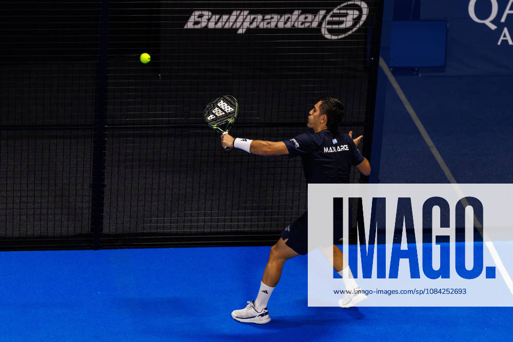 DÜSSELDORF, GERMANY - 8 OCTOBER 2026: Image shows Maximiliano Arce Simo (ARG) during CUPRA Germany Premier Padel P2 2026 Day 5: Round of 16 at CASTELLO Düsseldorf on 8 10 2026 in Düsseldorf, Germany. Germany
