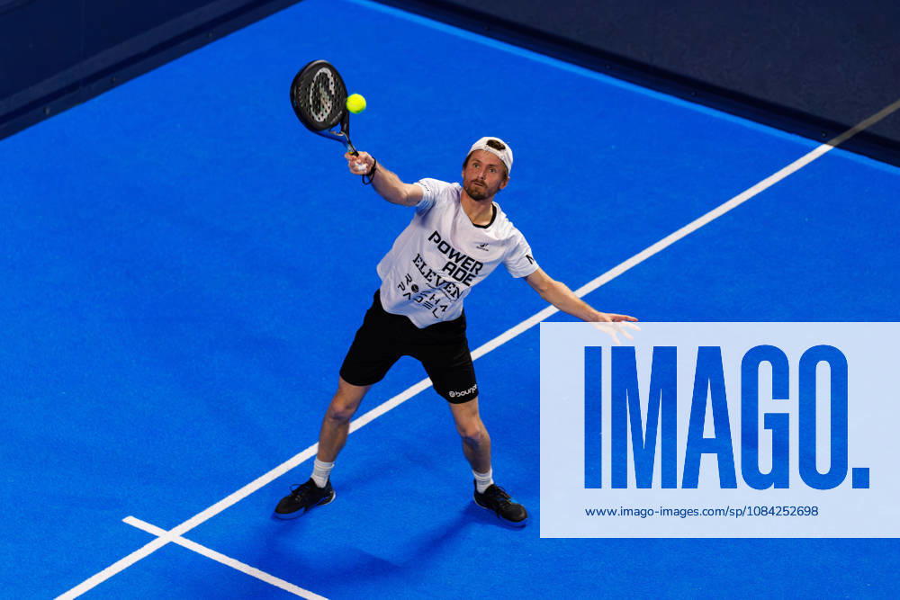 DÜSSELDORF, GERMANY - 8 OCTOBER 2026: Image shows Clement Geens (BEL) during CUPRA Germany Premier Padel P2 2026 Day 5: Round of 16 at CASTELLO Düsseldorf on 8 10 2026 in Düsseldorf, Germany. Germany