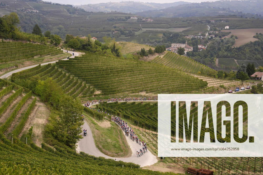 The pack rides during the 110th edition of the Gran Piemonte 2026 a 185 km one day race from Asti to Bra on October 08, 2026, Italy.