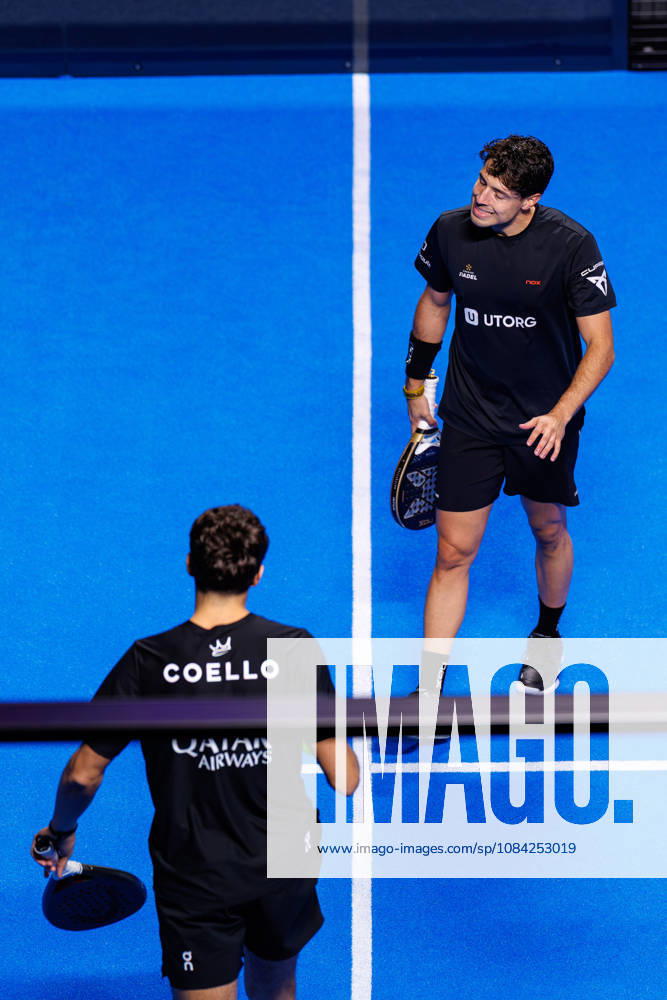 DÜSSELDORF, GERMANY - 8 OCTOBER 2026: Image shows the disappointment of Agustin Tapia (ARG) with Arturo Coello (ESP) during CUPRA Germany Premier Padel P2 2026 Day 5: Round of 16 at CASTELLO Düsseldorf on 8 10 2026 in Düsseldorf, Germany. Germany