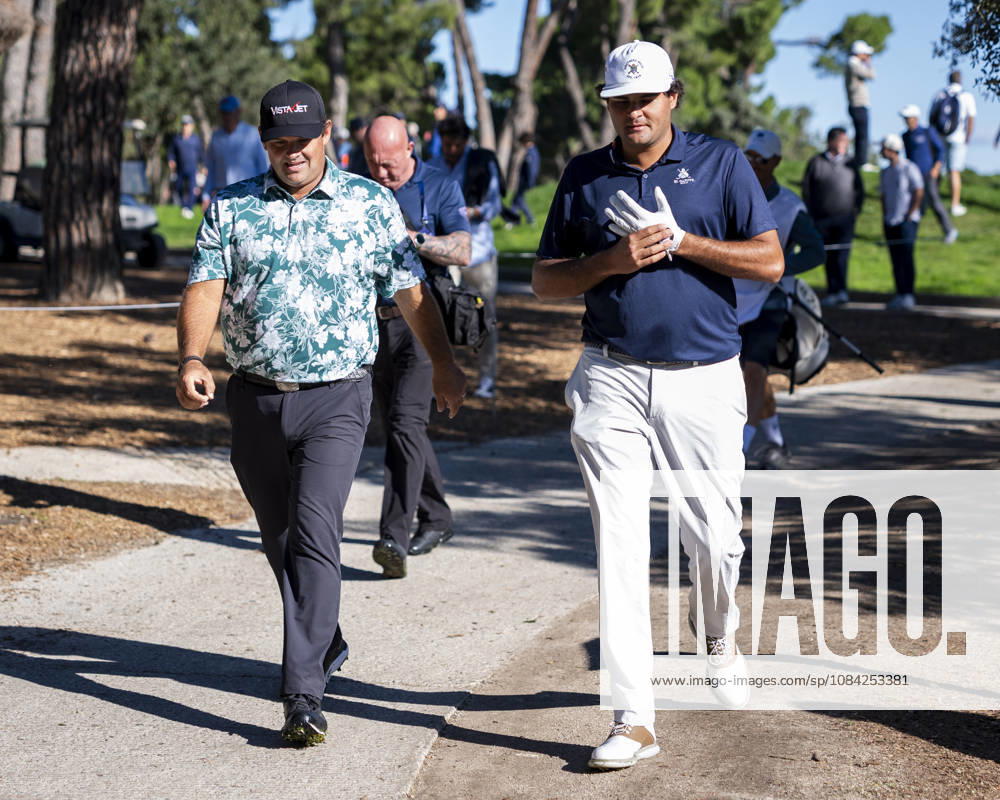 Open de Espana presented by Madrid - Day One MADRID, SPAIN - OCTOBER 8: Patrick Reed of United States (L) is seen talking with Eugenio Chacarra of Spain (R) on day one of the Open de Espana presented by Madrid at Club de Campo Villa de Madrid on October 8, 2026 in Madrid, Spain. Madrid Club de Campo Villa de Madrid Madrid Spain