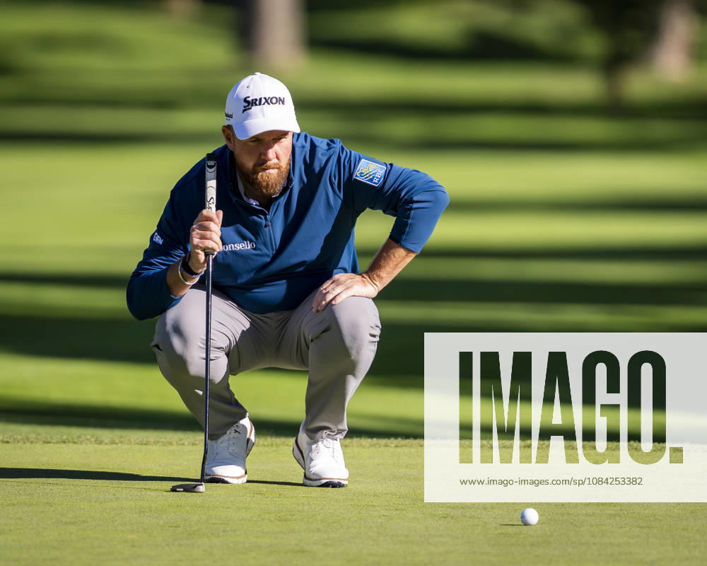 Open de Espana presented by Madrid - Day One MADRID, SPAIN - OCTOBER 8: Shane Lowry of Ireland studies the terrain before taking his shot on day one of the Open de Espana presented by Madrid at Club de Campo Villa de Madrid on October 8, 2026 in Madrid, Spain. Madrid Club de Campo Villa de Madrid Madrid Spain