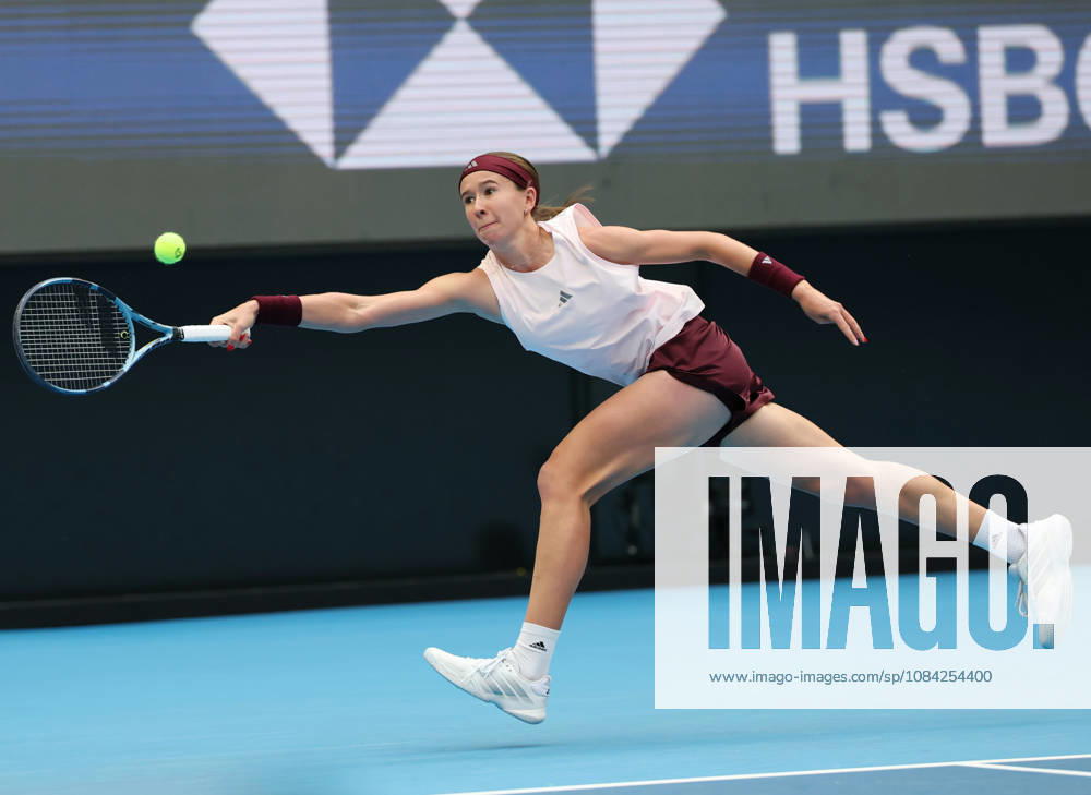 (261008) -- BEIJING, Oct. 8, 2026 -- Nikola Bartunkova of the Czech Republic hits a return during the women s singles quarterfinal match between Karolina Muchova of the Czech Republic and Nikola Bartunkova of the Czech Republic at 2026 China Open tennis tournament in Beijing, China, Oct. 8, 2026. ) (SP)CHINA-BEIJING-TENNIS-CHINA OPEN-WOMEN S SINGLES (CN) ZhangxChenlin