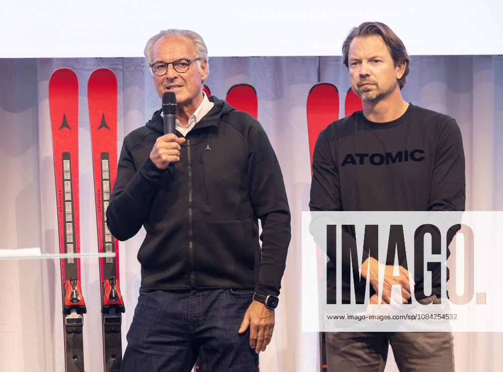 ALPINE SKIING - Atomic Media Day 2026 ALTENMARKT,AUSTRIA,08.OCT.26 - ALPINE SKIING - Atomic Media Day. Image shows CEO Wolfgang Mayrhofer and race director Christian Hoeflehner (Atomic). GEPAxpictures xHaraldxSteiner