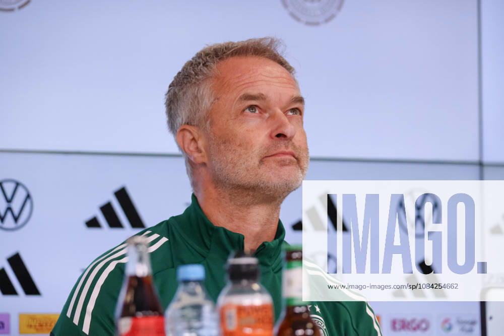 German Women s National Soccer Team Post-Match Press Conference: Friendly Match Germany vs. Australia Pictured: National Team Coach Christian Wück (Wueck) of Germany at the post-match press conference in Karlsruhe