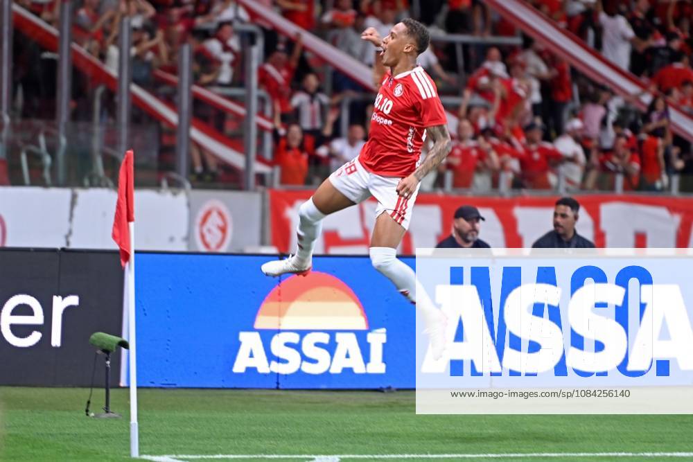 7th October 2026; Beira-Rio Stadium, Porto Alegre, Brazil; Brazilian Serie A Football, Internacional versus Corinthians; Vitinho of Internacional celebrates his goal in the 11th minute to go up 1-0 MaxxPeixoto DiaEsportivo