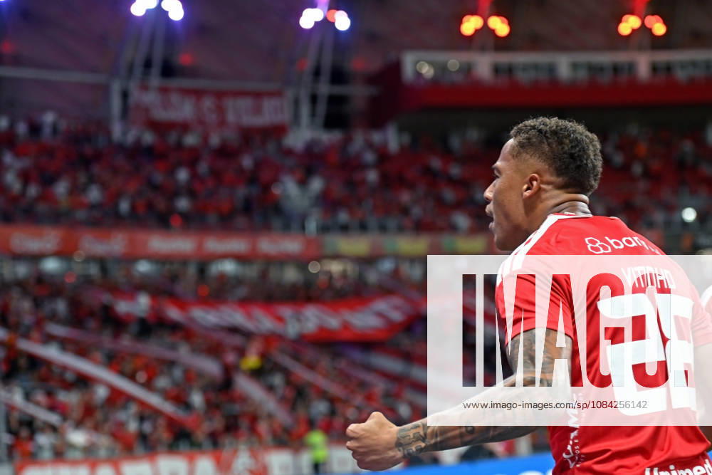 7th October 2026; Beira-Rio Stadium, Porto Alegre, Brazil; Brazilian Serie A Football, Internacional versus Corinthians; Vitinho of Internacional celebrates his goal in the 11th minute to go up 1-0 MaxxPeixoto DiaEsportivo