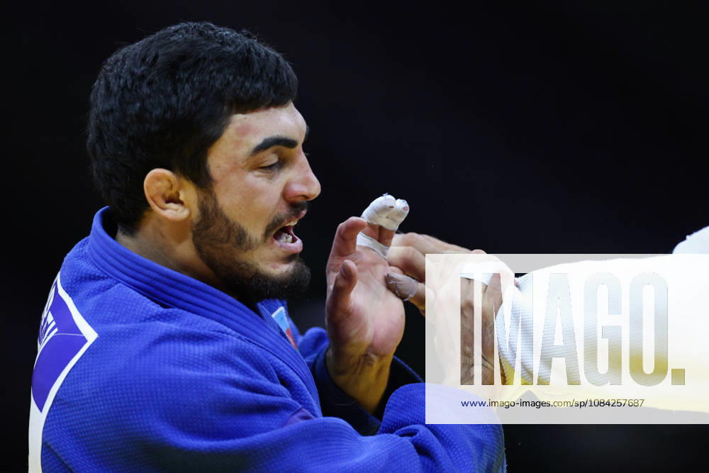 AZERBAIJAN, BAKU - OCTOBER 8, 2026: Murad Fatiyev of Azerbaijan is pictured during a -90 kg bout against Nemanja Majdov of Serbia as part of the 2026 World Judo Championships at the National Gymnastics Arena. Mikhail Sinitsyn TASS 98958133