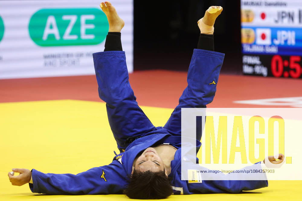 AZERBAIJAN, BAKU - OCTOBER 8, 2026: Goki Tajima of Japan is pictured during a -90 kg bout against Sanshiro Murao of Japan as part of the 2026 World Judo Championships at the National Gymnastics Arena. Mikhail Sinitsyn TASS 98959057