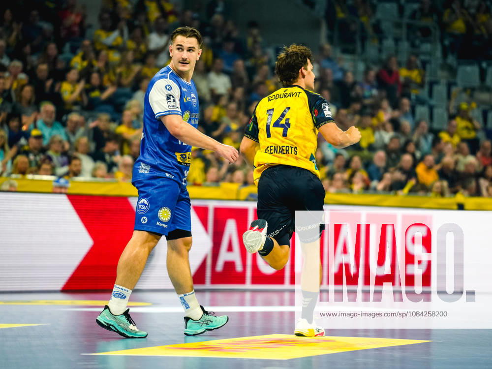 Opel HBL Handball, Rhein-Neckar Löwen vs. ThSV Eisenach, from left: Gino Steenaerts, Rhein-Neckar Löwen