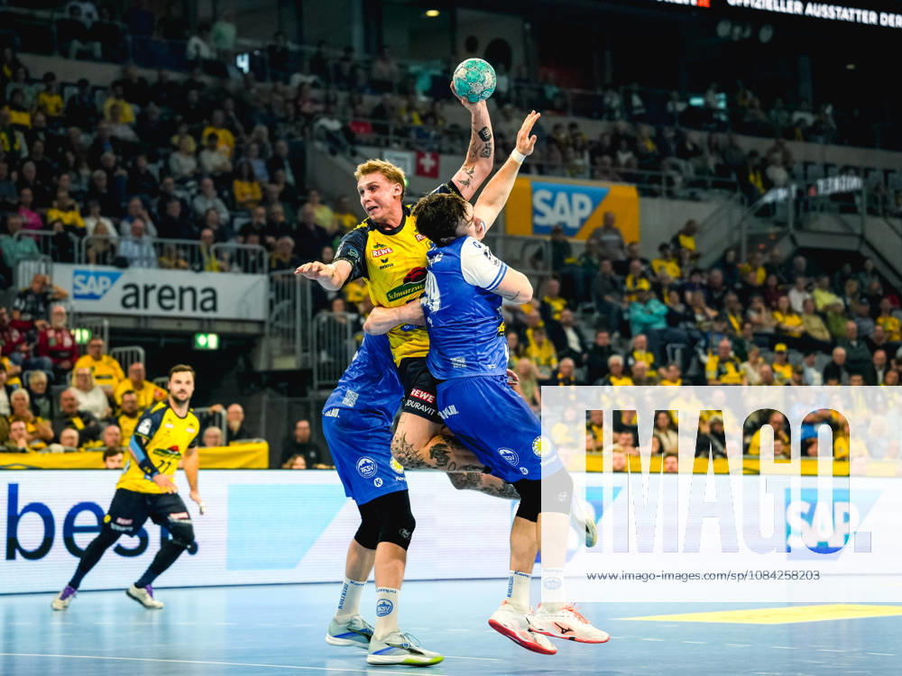 Opel HBL Handball, Rhein-Neckar Löwen vs. ThSV Eisenach; from left: Edwin Aspenbäck, Rhein-Neckar Löwen
