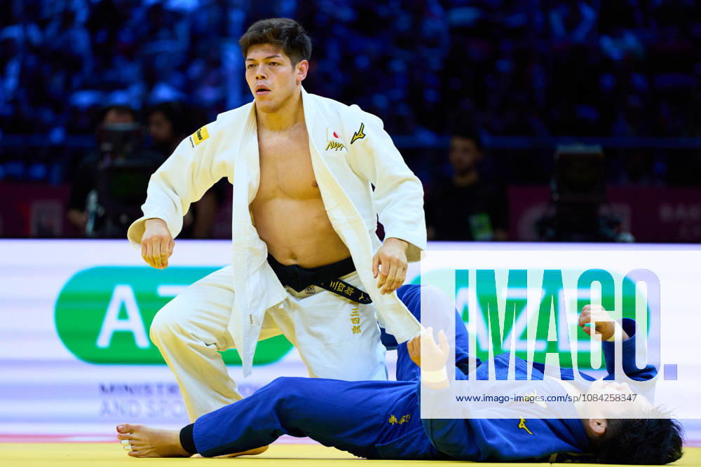 (L-R) Sanshiro Murao (JPN), Goki Tajima (JPN), OCTOBER 8, 2026 -Judo : World Judo Championships BAKU2026 Mens -90kgFinal match at National Gymnastics Arena in Baku, Azerbaijan. aflo_354330799 KenxAsakurax