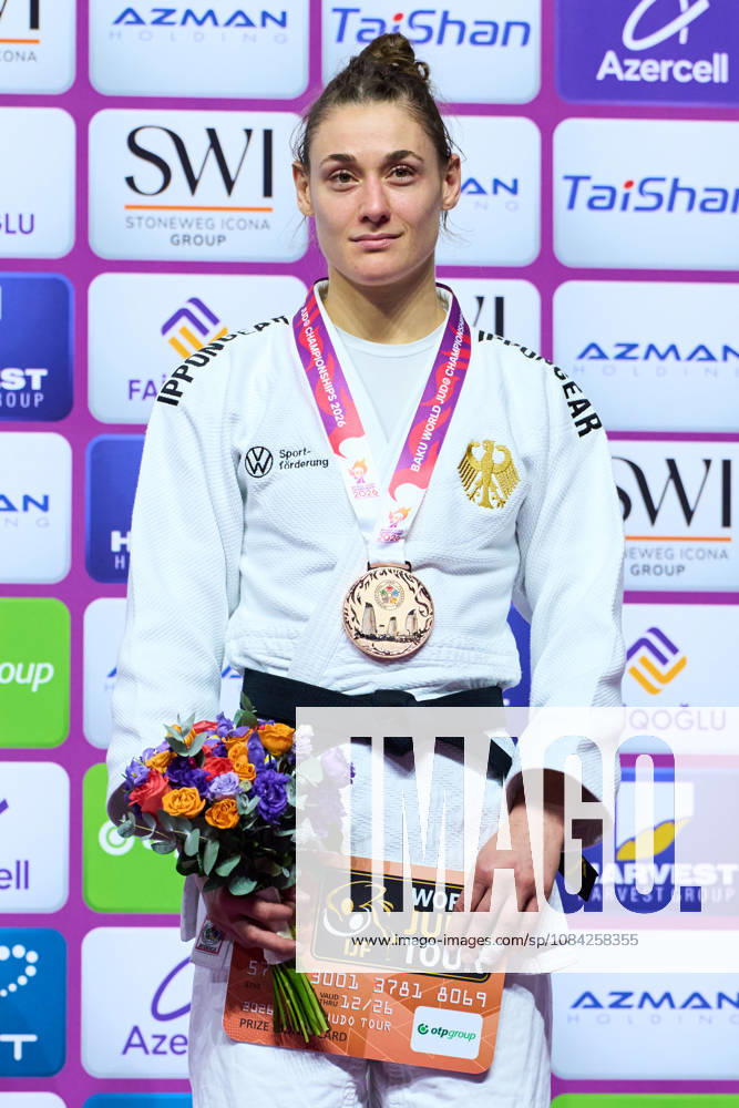 Scoccimarro Giovanna (GER), OCTOBER 8, 2026 -Judo : World Judo Championships BAKU2026 Women s -70kgMedal Ceremony at National Gymnastics Arena in Baku, Azerbaijan. aflo_354330812 KenxAsakurax
