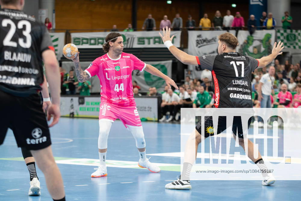 Handball, HBL2: SC DHfK Leipzig vs. TuS N Lübbecke, October 8, 2026; Dean Bombac 44, SC DHfK Leipzig; Handball, 2nd Bundesliga, 2026–2027 season, Matchday 7: SC DHfK Leipzig vs. TuS N Lübbecke on October 8, 2026, at the Quarterback Immobilien Arena Leipzig