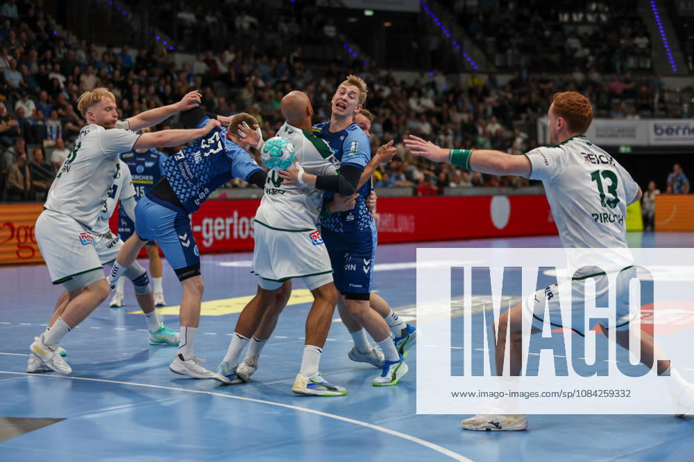 Torben Matzken (TVB Stuttgart, 22) loses the ball at the circle (GER), TVB Stuttgart vs. HSG Wetzlar, Handball, Opel Handball Bundesliga, Matchday 8, 2026–2027 season, October 8, 2026, GER, TVB Stuttgart vs. HSG Wetzlar, Handball, Opel Handball Bundesliga, Matchday 8, 2026–2027 season, October 8, 2026, Stuttgart